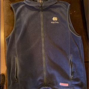 Mens Medium Blue Vineyard Vines Holy Cross Zip Up